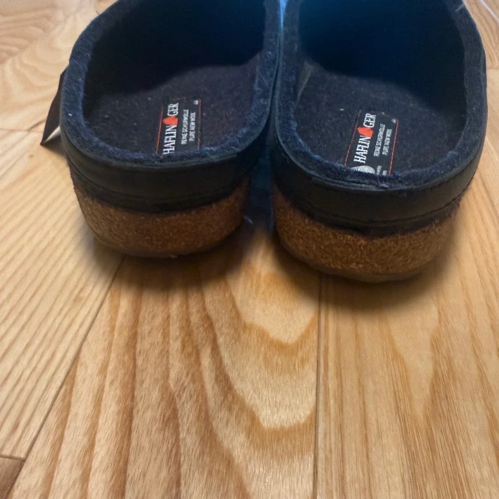 Haflinger GZL Leather Trim Wool Clogs Hard Sole Slippers EU 46 US Men's 13